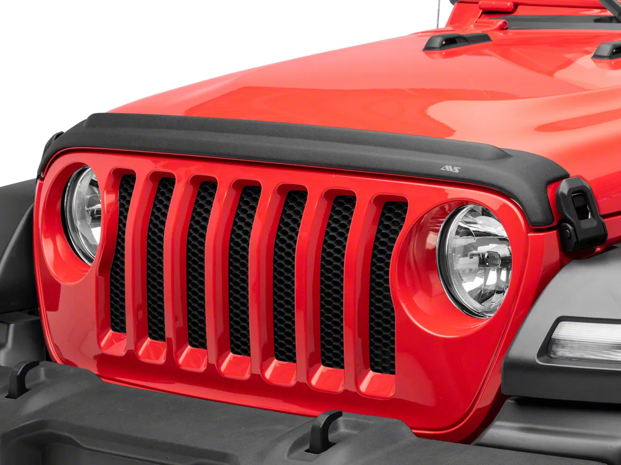 Jeep Wrangler Aeroskin II Hood Protector; Textured Black (18-24 Jeep ...