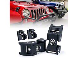 Aluminum Hood Latches; Star (07-24 Jeep Wrangler JK & JL)