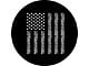 American Flag Tire Tracks Spare Tire Cover; Black (76-18 Jeep CJ7, Wrangler YJ, TJ & JK)