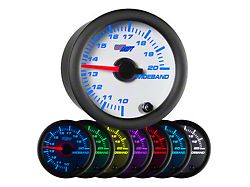 Analog Wideband Air/Fuel Ratio Gauge; White 7 Color (Universal; Some Adaptation May Be Required)