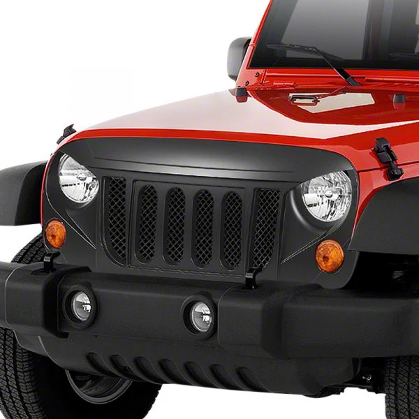 Jeep Wrangler Angry Bird Style Grille Guard; Black (07-18 Jeep Wrangler ...