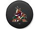 Arizona Coyotes Spare Tire Cover with Camera Port; Black (18-24 Jeep Wrangler JL)