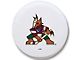 Arizona Coyotes Spare Tire Cover with Camera Port; White (18-24 Jeep Wrangler JL)