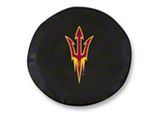 Arizona State University Pitchfork Spare Tire Cover with Camera Port; Black (18-24 Jeep Wrangler JL)