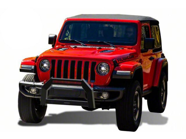 Armour LED Bull Bar; Matte Black (18-24 Jeep Wrangler JL)