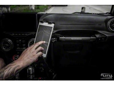 Awaken Series Co-Pilot Expansion Kit with iPad Mount; Carbon Fiber (07-18 Jeep Wrangler JK)