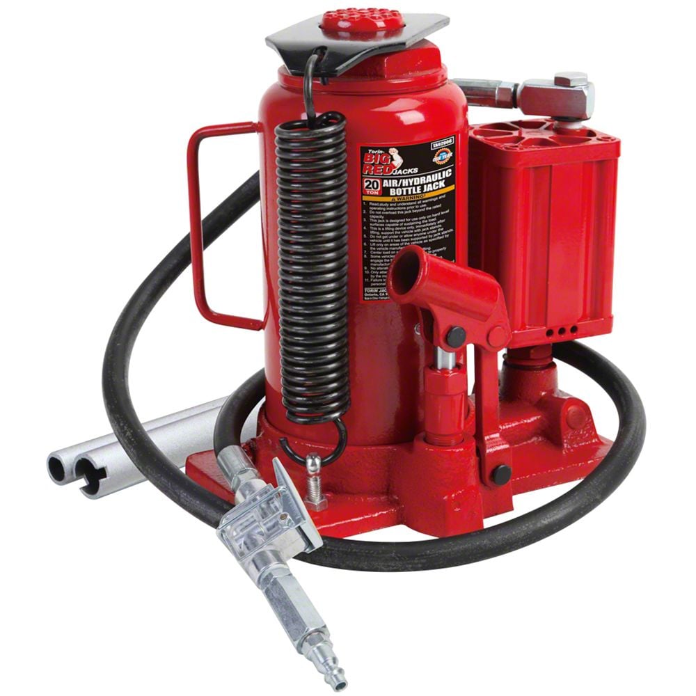 Jeep Wrangler Big Red Air Hydraulic Bottle Jack; 20-Ton Capacity