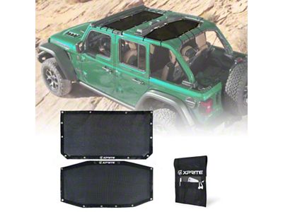 Bikini Mesh Sunshade Top; Black (18-24 Jeep Wrangler JL 4-Door)