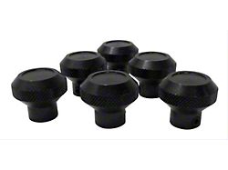 Billet Aluminum Dash Control Knobs; Black (76-86 Jeep CJ5 & CJ7)