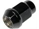 Black Acorn Bulge Seat Wheel Lug Nuts; 1/2-Inch x 20; Set of 4 (87-18 Jeep Wrangler YJ, TJ & JK)