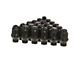 Black Acorn Lug Nut Kit; 1/2-Inch x 20; Set of 20 (76-18 Jeep CJ5, CJ7, Wrangler YJ, TJ & JK)