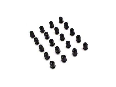 Black Acorn Lug Nut Kit; 3/4-Inch; Set of 20 (76-18 Jeep CJ5, CJ7, Wrangler YJ, TJ & JK)