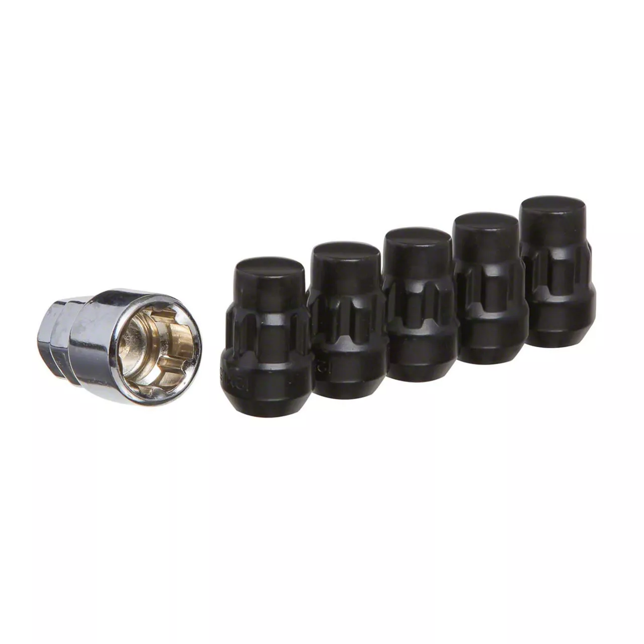 Jeep Wrangler Black Acorn Wheel Locks; 1/2-Inch x 20-Inch; Set of 5 (87 ...