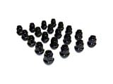 Black Lug Nut Kit; 1/2-Inch x 20; Set of 20 (87-18 Jeep Wrangler YJ, TJ & JK)