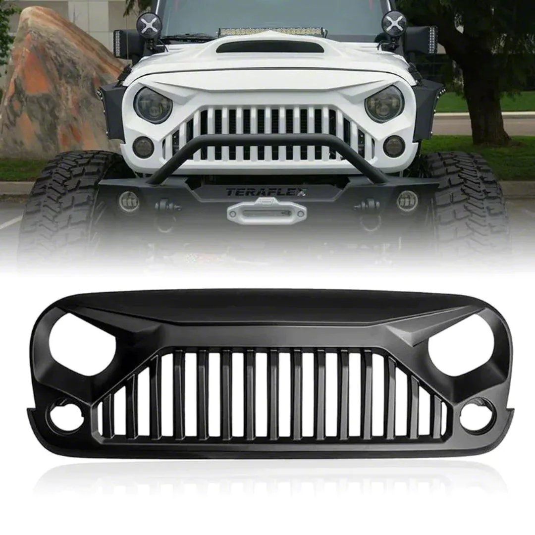 Jeep Wrangler Black Widow Series Grille; Matte Black (07-18 Jeep ...