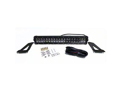 Blacked Out Series LED Light Bar with Grille Mounting Brackets (07-18 Jeep Wrangler JK)