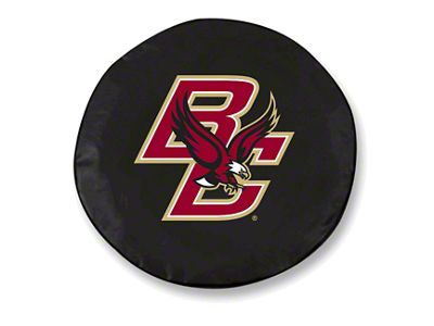 Boston College Spare Tire Cover with Camera Port; Black (18-24 Jeep Wrangler JL)