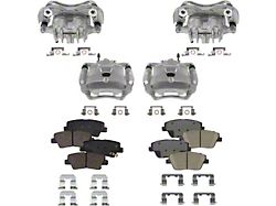 Brake Calipers with Ceramic Brake Pads; Front and Rear (07-18 Jeep Wrangler JK)