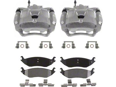 Brake Calipers with Ceramic Brake Pads; Rear (07-18 Jeep Wrangler JK)