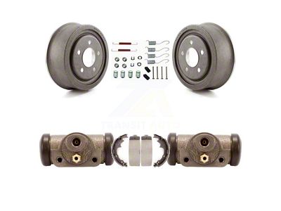 Brake Drum, Shoe, Spring and Cylinder Kit; Rear (97-06 Jeep Wrangler TJ w/ Rear Drum Brakes)