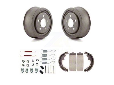 Brake Drum, Shoe and Spring Kit; Rear (97-06 Jeep Wrangler TJ w/ Rear Drum Brakes)