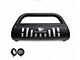 Bull Bar with 5.30-Inch Black Round Flood LED Lights; Black (10-18 Jeep Wrangler JK)