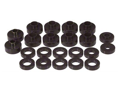 Bushing Kit; 22-Piece; Black (76-79 Jeep CJ7)