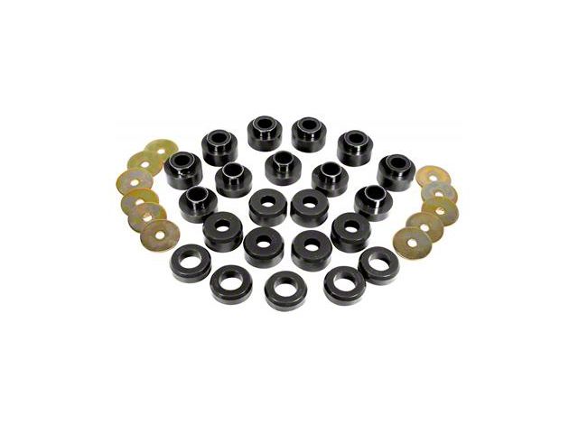 Bushing Kit; 22-Piece; Black (97-06 Jeep Wrangler TJ)