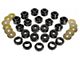 Bushing Kit; 22-Piece; Black (97-06 Jeep Wrangler TJ)