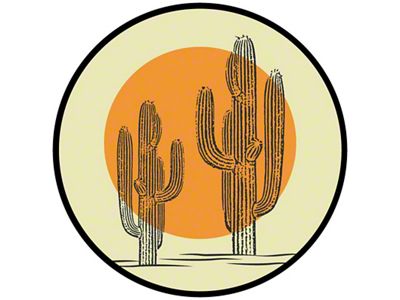 Cactus Sun Spare Tire Cover; Black (76-18 Jeep CJ7, Wrangler YJ, TJ & JK)