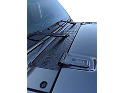 Center Cowl Cover; Black Aluminum Diamond Plate (18-25 Jeep Wrangler JL, Excluding 4xe & Rubicon 392)