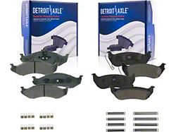 Ceramic Brake Pads; Front and Rear (03-06 Jeep Wrangler TJ w/ Rear Disc Brakes)