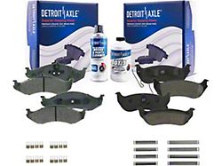 Ceramic Brake Pads; Front and Rear (03-06 Jeep Wrangler TJ w/ Rear Disc Brakes)