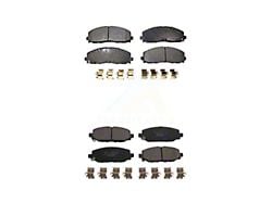 Ceramic Brake Pads; Front and Rear (18-25 Jeep Wrangler JL w/ Heavy Duty Brakes)