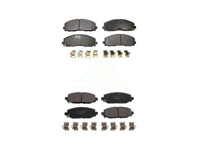 Ceramic Brake Pads; Front and Rear (18-25 Jeep Wrangler JL w/ Heavy Duty Brakes)