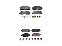 Ceramic Brake Pads; Front and Rear (18-25 Jeep Wrangler JL w/ Standard Brakes)