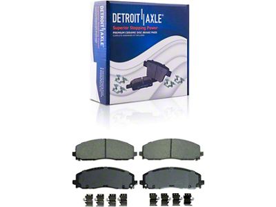 Ceramic Brake Pads; Front Pair (18-24 Jeep Wrangler JL)