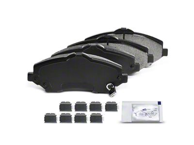 Ceramic Brake Pads with Pad Wear Sensor; Front Pair (07-18 Jeep Wrangler JK)