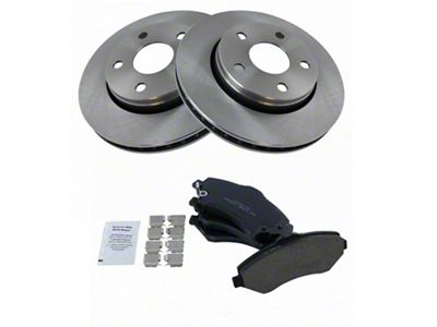 Ceramic Brake Rotor and Pad Kit; Front (07-18 Jeep Wrangler JK)