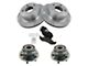 Ceramic Brake Rotor, Pad and Wheel Bearing Kit; Front (90-98 Jeep Wrangler YJ & TJ)