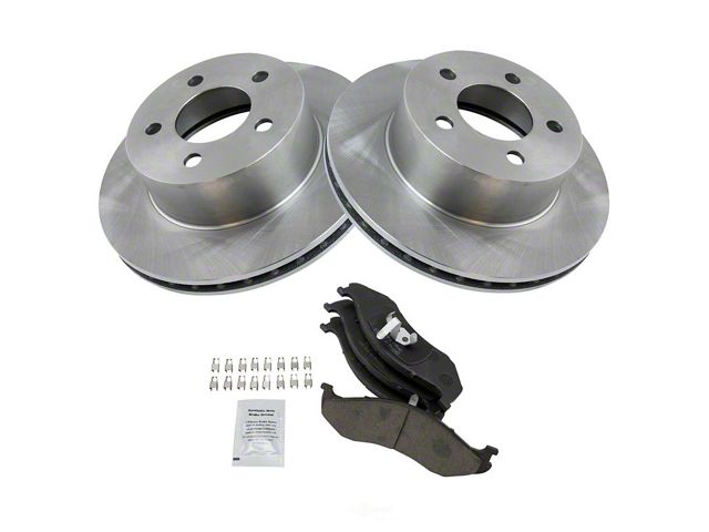 Ceramic Brake Rotor and Pad Kit; Front (91-98 Jeep Wrangler YJ & TJ; 1999 Jeep Wrangler TJ w/ 3-1/4-Inch Composite Rotors)