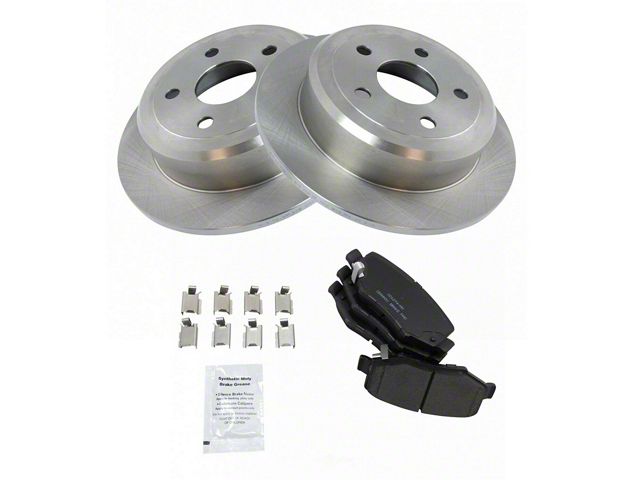 Ceramic Brake Rotor and Pad Kit; Rear (07-18 Jeep Wrangler JK)