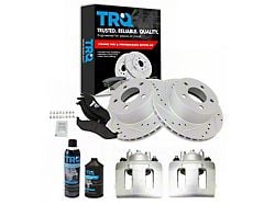 Ceramic Performance Brake Rotor, Pad and Caliper Kit; Front (90-98 Jeep Wrangler YJ & TJ; 1999 Jeep Wrangler TJ w/ 3-1/4-Inch Composite Rotors)