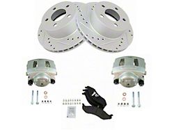 Ceramic Performance Brake Rotor, Pad and Caliper Kit; Front (91-98 Jeep Wrangler YJ & TJ; 1999 Jeep Wrangler TJ w/ 3-1/4-Inch Composite Rotors)