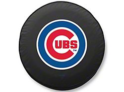 Chicago Cubs Spare Tire Cover; Black (76-18 Jeep CJ7, Wrangler YJ, TJ & JK)