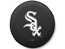 Chicago White Sox Spare Tire Cover with Camera Port; Black (18-24 Jeep Wrangler JL)