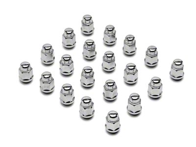 Chrome Acorn Lug Nut Kit; 3/4-Inch; Set of 20 (76-18 Jeep CJ7, Wrangler YJ, TJ & JK)