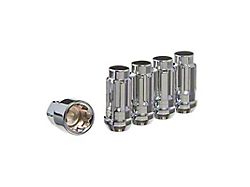 Chrome Acorn Wheel Locks; 1/2-Inch x 20-Inch; Set of 5 (87-18 Jeep Wrangler YJ, TJ & JK)