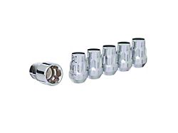 Chrome Acorn Wheel Locks; 1/2-Inch x 20; Set of 5 (87-18 Jeep Wrangler YJ, TJ & JK)