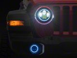 ColorSMART RGB Halo LED Headlights with Fog Lights; Black Housing; Clear Lens (18-24 Jeep Wrangler JL)